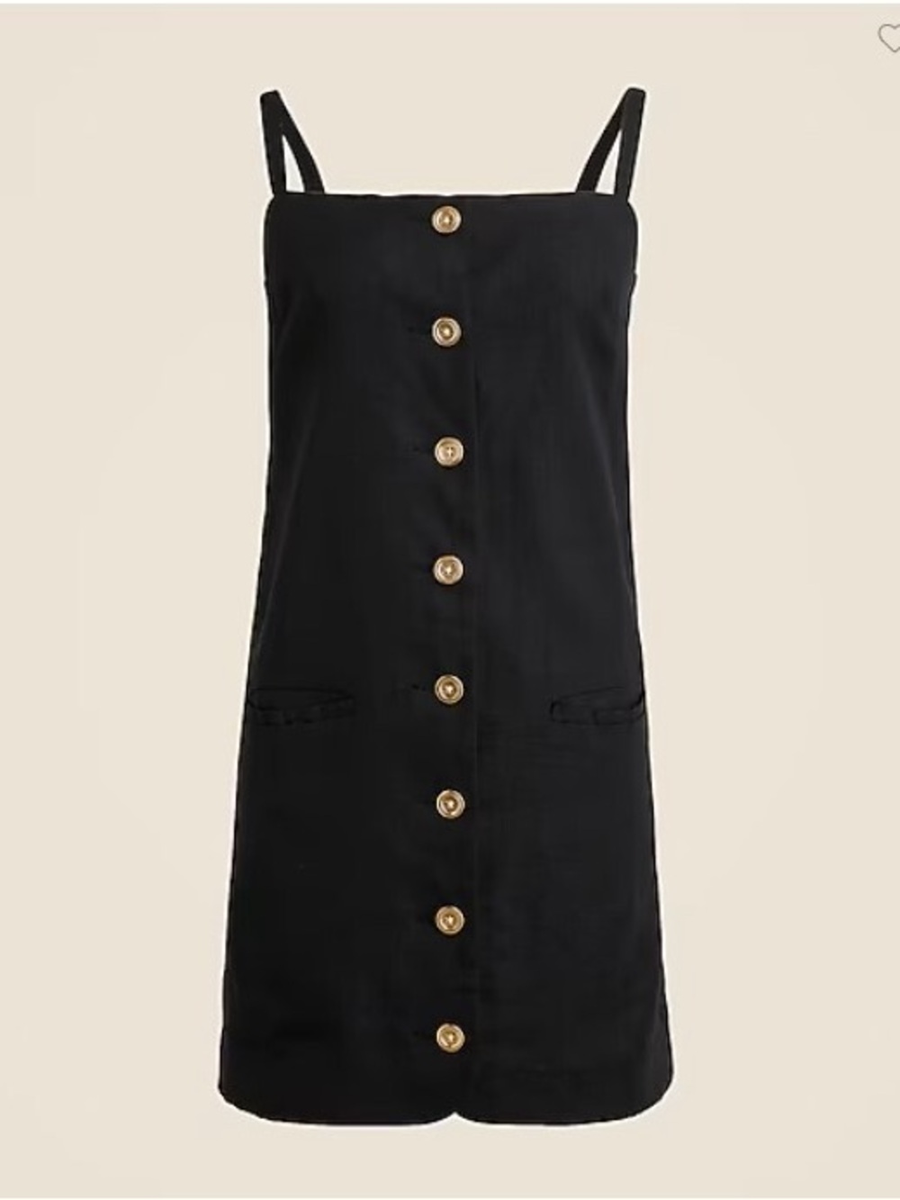 J.Crew Women’s Claudia Dress in Black Linen Size XXS